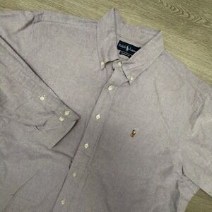 Polo Ralph Lauren Classic Fit Oxford Shirt Mens 17.5 32/33 Lavender Button Down